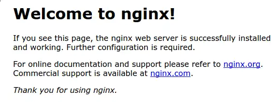 Nginx Default Page