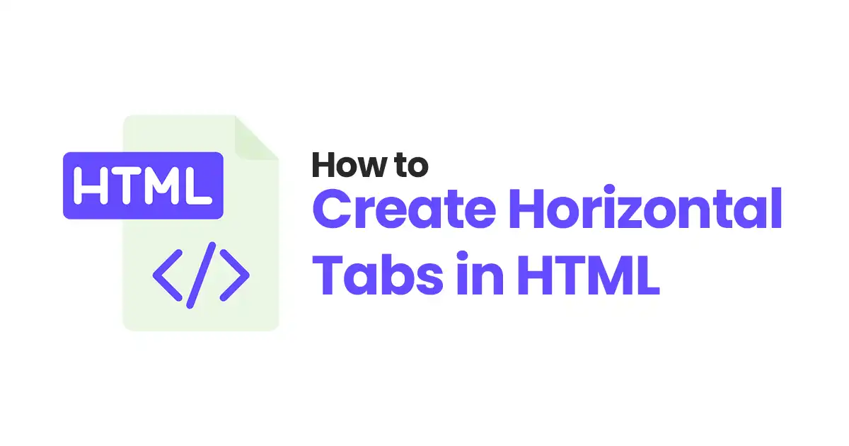 How to Create Horizontal Tabs in HTML