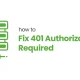 How to Fix 401 Authorization Required