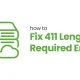 How to Fix 411 Length Required Error