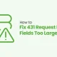 How to Fix 431 Request Header Fields Too Large Error