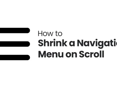 How to Shrink a Navigation Menu on Scroll